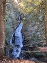 Stay on Trail Dangerous Drop Waterfall in Forrest