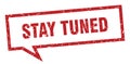 stay tuned speech bubble. Royalty Free Stock Photo