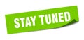stay tuned sticker. Royalty Free Stock Photo