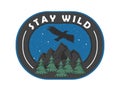 stay wild patch with eagle