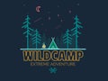 Stay Wild Camping Child ,Hand Drawn t Shirt Print,camping and adventure forest badge logo, emblem logo, label design
