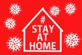 #stayathome. Stay at home. message to people Royalty Free Stock Photo