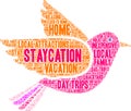 Staycation Word Cloud Royalty Free Stock Photo