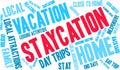 Staycation Word Cloud Royalty Free Stock Photo