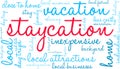 Staycation Word Cloud Royalty Free Stock Photo