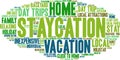 Staycation Word Cloud Royalty Free Stock Photo