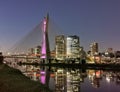 Stayed Bridge in Sao Paulo across the Pinheiros river at Night Royalty Free Stock Photo