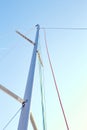 Staysail halyard on the mast Royalty Free Stock Photo