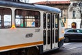 STB tram or tramvai in Bucharest, Romania, 2022