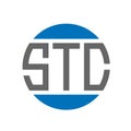 STC letter logo design on white background. STC creative initials circle logo concept. STC letter design