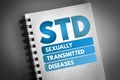 STD - Sexually Transmitted Diseases acronym Royalty Free Stock Photo