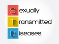 STD - Sexually Transmitted Diseases acronym, medical concept background Royalty Free Stock Photo