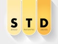 STD - Sexually Transmitted Diseases acronym, medical concept background Royalty Free Stock Photo