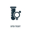 Std Test icon. Simple illustration from medical equipment collection. Creative Std Test icon for web design, templates, Royalty Free Stock Photo