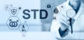 STD test sexsual transmitted diseases diagnosis medical and healthcare concept.