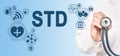 STD test sexsual transmitted diseases diagnosis medical and healthcare concept