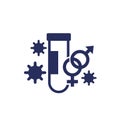 STD testing icon on white