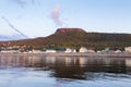 The Ste. Anne Mount dominating the famous PercÃÂ© village and bay