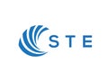 STE letter logo design on white background. STE creative circle letter logo concept.