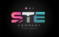 STE s t e three letter logo icon design