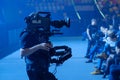 Steadicam man working at the pavilion Royalty Free Stock Photo