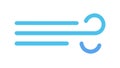 Steady Air Flow or Wind Streamlines Icon, vector design Generative AI Royalty Free Stock Photo