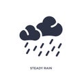 steady rain icon on white background. Simple element illustration from weather concept