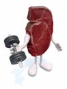 Steak with arms and legs weight training