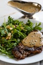 Steak with arugula Royalty Free Stock Photo