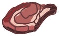 Steak bone, illustration, vector