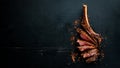 Steak on the bone. tomahawk steak Royalty Free Stock Photo