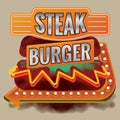 Steak burger design. Vector illustration decorative design