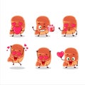 Steak cartoon character with love cute emoticon
