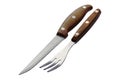 Steak cutlery set - knife and fork isolated Royalty Free Stock Photo