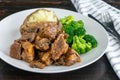 Steak Diane Casserole with Sides Royalty Free Stock Photo