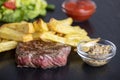 steak with fries Royalty Free Stock Photo