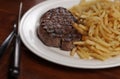 Steak frite grilled Royalty Free Stock Photo