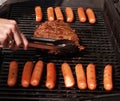 Steak and Hotdogs Royalty Free Stock Photo