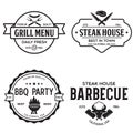 Steak House, barbecue, bbq party, restaurant logo templates. Collection elements for grill menu design