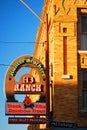 A steak house in the historic Ft Worth Stockyards