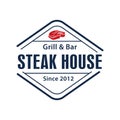 Steak House Typography Label. Vector Illustration Royalty Free Stock Photo