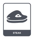 steak icon in trendy design style. steak icon isolated on white background. steak vector icon simple and modern flat symbol for Royalty Free Stock Photo