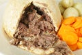 Steak and kidney open front view Royalty Free Stock Photo