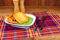 Steak And Kidney Pie And Chips Meal Royalty Free Stock Photo