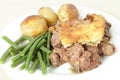 Steak and kidney pie on plate Royalty Free Stock Photo