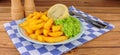 Steak And Kidney Pudding Meal With Chips And Mushy Peas Royalty Free Stock Photo