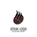 Steak logo template
