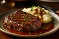 Steak with Mashed Potatoes