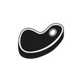 Steak meat icon isolated on white background Royalty Free Stock Photo
