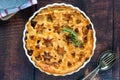 Steak, mushroom and ale pie